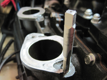 carburetor intake manifold stripped mounting hold